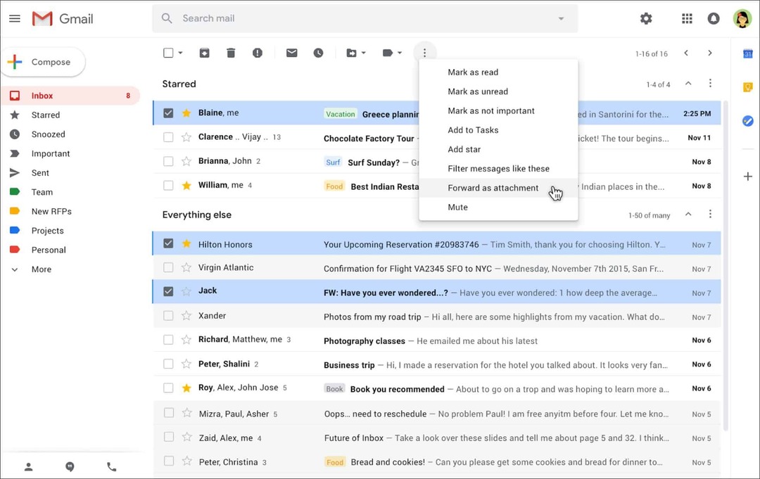Google lubab Gmailis e-kirju manustena saata