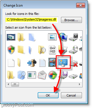 Windows 7 ekraanipilt - kuidas leida Windows 7 vaikimisi ikoone