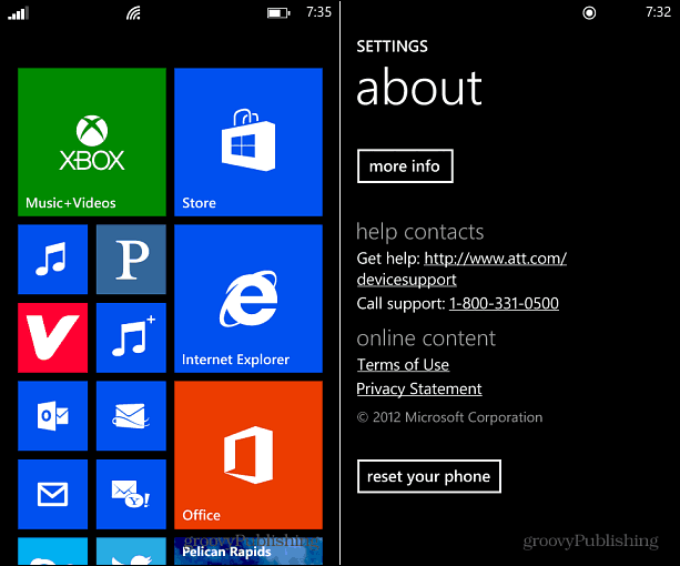 Lähtestage Windows Phone 8