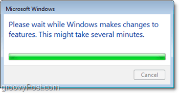 oodake, kuni Windows 7 välja lülitub, st8
