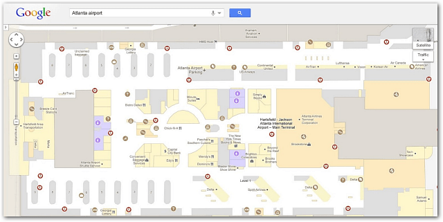 Microsofti patendid oma prillid, Google Maps pakub poodide paigutusi
