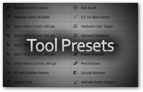 Photoshop Adobe Presetsi mallid - allalaadimine Tee loomine Lihtne Lihtne Lihtne Kiire Juurdepääs Uus õpetusjuhend Kohandatud tööriista eelseadete tööriistad