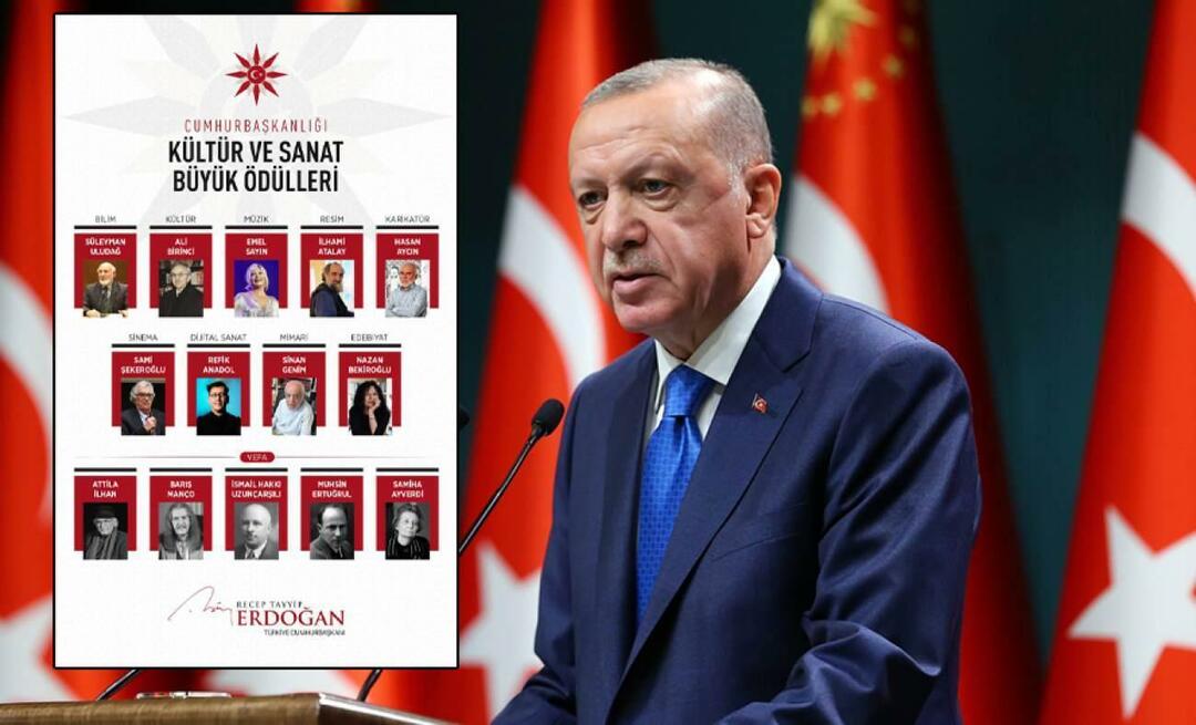 President Erdoğan jagas 2023. aasta presidendi kultuuri ja kunsti peaauhinna võitjaid