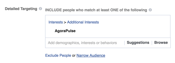 Saate oma Facebooki reklaamid sihtida inimestele, kes on huvitatud konkreetsest ettevõttest.