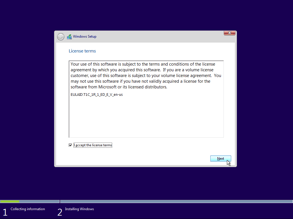 03 EULA Windows 10 puhas install