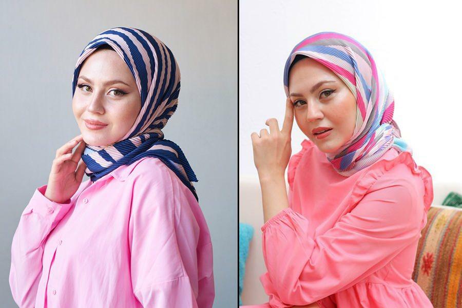 naiste hijabist plisseeritud salli mudelid 