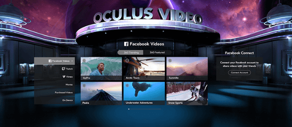 facebook oculus sotsiaalsed funktsioonid