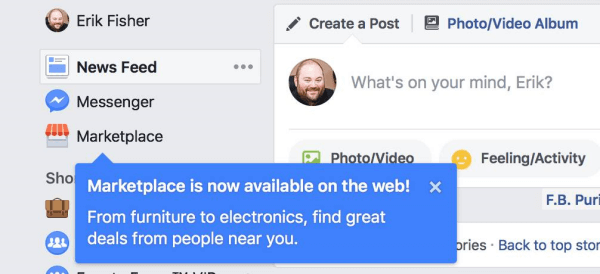 Facebook Marketplace on nüüd töölaual saadaval.