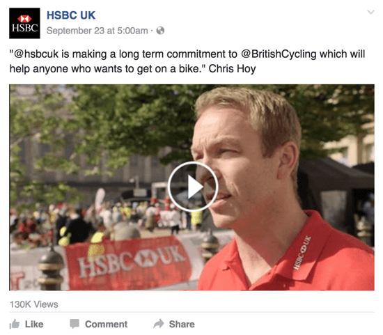 hsbc facebooki video