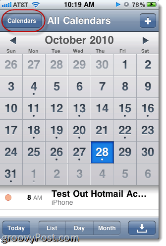 Hotmaili iPhone'i kalender