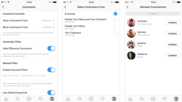 Instagram lisab uusi funktsioone, mis võimaldavad kasutajatel kontrollida, kes suudab teie postitusi kommenteerida.