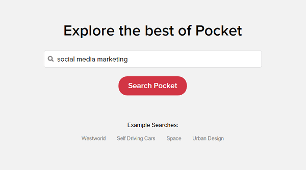 Pocket Explore soovitab sisu vastavalt teie huvidele.