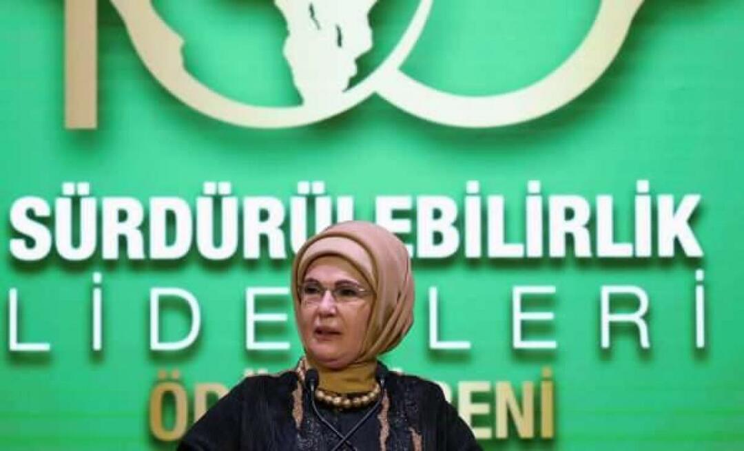 Emine Erdoğani jagamine säästva sajandi tippkohtumiselt