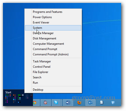 Windows 8 Power User menüü