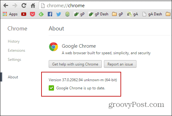 Chrome'i versioon