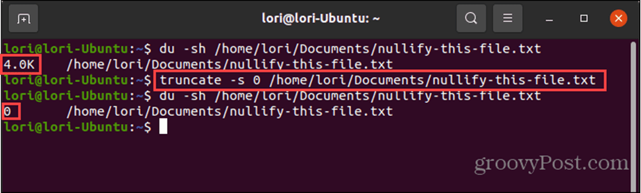 Käsu kärpimine Linuxis