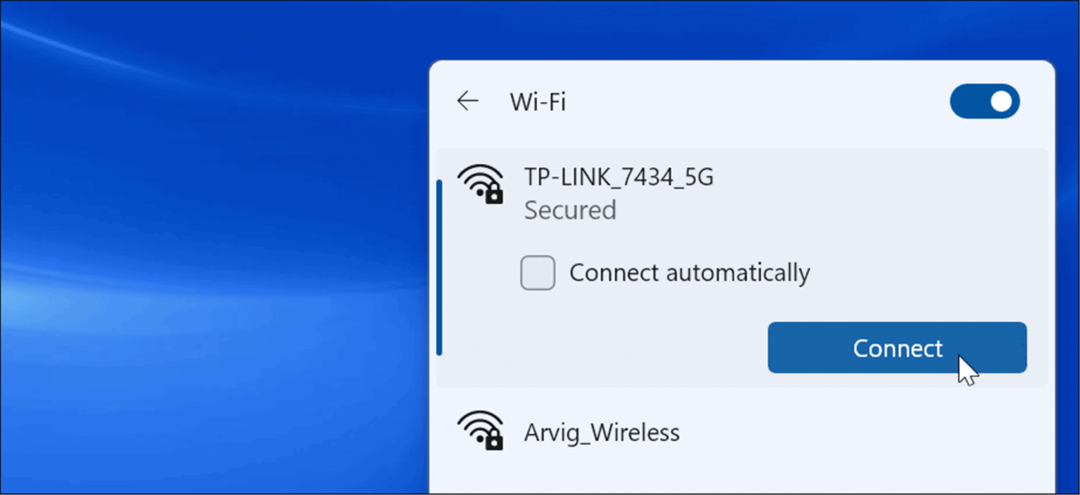 ühendage wi-fi Windows 11