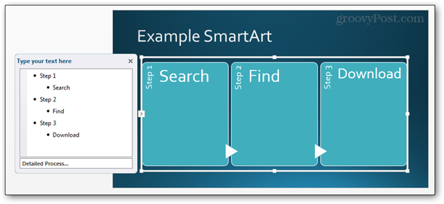 Saate PowerPointi esitlusi rokkida SmartArt-iga