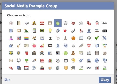 facebooki grupi ikooni seaded