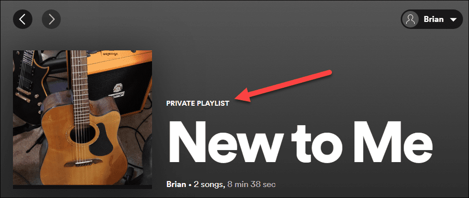 Muutke esitusloend Spotifys privaatseks