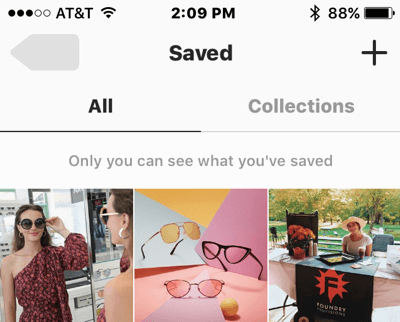 Kui salvestate Instagrami postituse ilma kollektsiooni lisamata, leiate selle oma salvestatud postituste vahekaardilt Kõik.