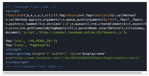 Facebooki initsialiseerimispiksel peab enne kohandatud koodi käivitamist käivituma.