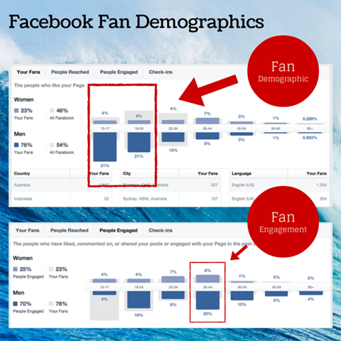 facebooki fännide demograafiline graafik