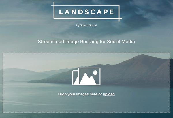 Kärpige ja muutke piltide suurust rakendusega Landscape by Sprout Social.