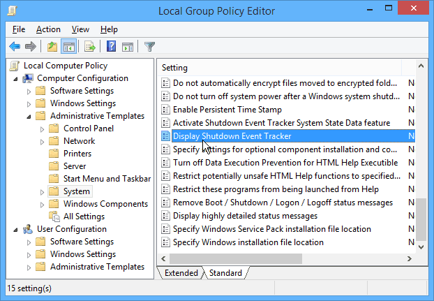 Grupipoliitika redaktor Windows