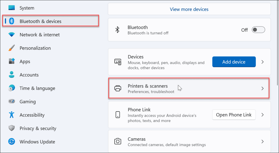 Printeri ümbernimetamine opsüsteemis Windows 11