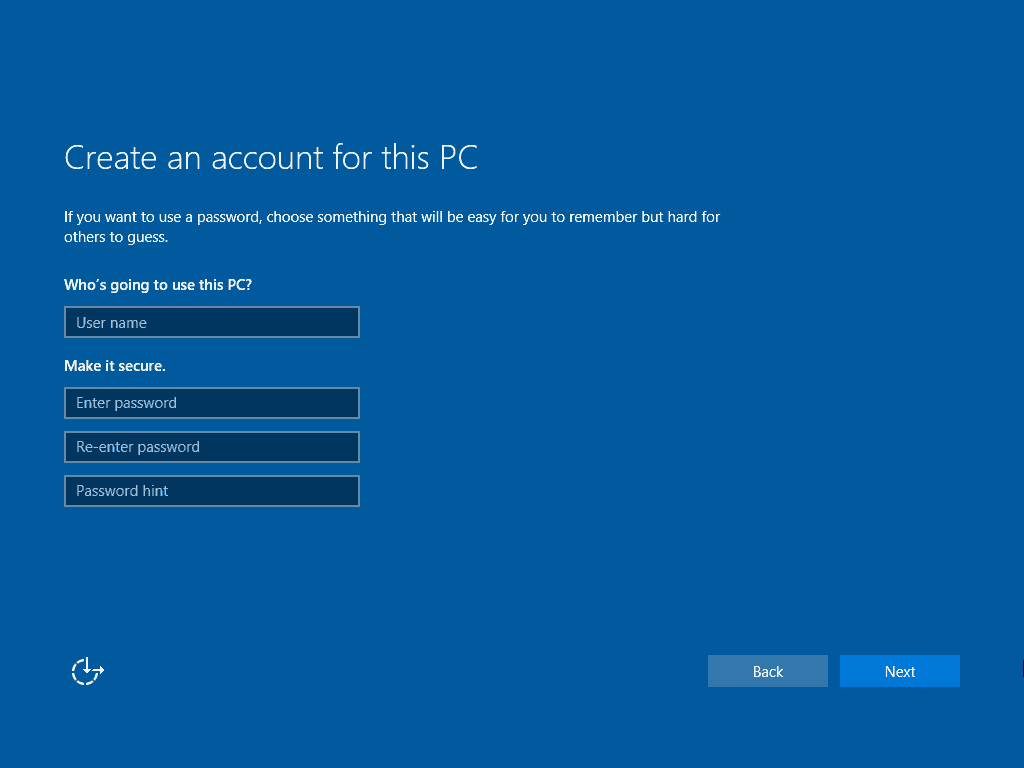 15 Uus kontoekraan Windows 10 puhas install