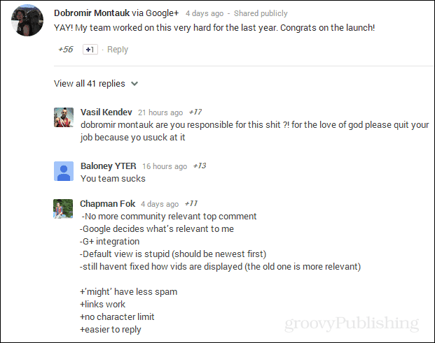 YouTube'i kommentaaride eemaldamise avaldus, mis on eemaldatud Google+ integratsioonist, saavutab 90 000 allkirja ja kasvab