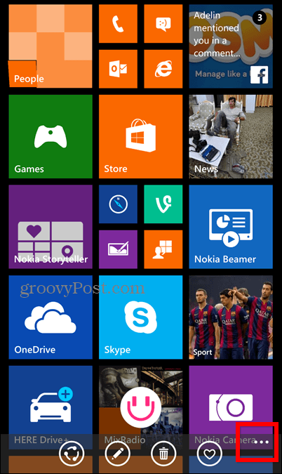 Windows Phone 8.1 ekraanipildi lukustuskuva