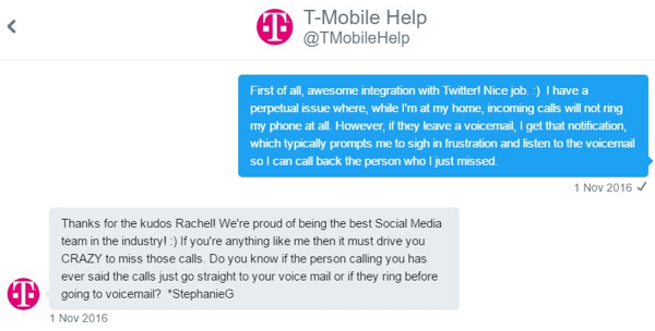 T-Mobile'i klienditeenindaja suutis minuga üks-ühele suhelda ja minu küsimuses nulliga suhelda.