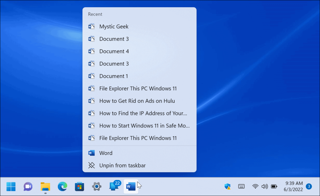 Hüppeloendid opsüsteemis Windows 11