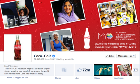 coca cola facebooki leht