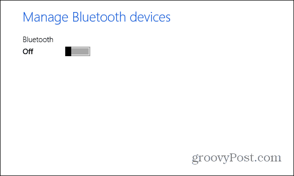 Bluetooth välja lülitatud