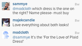 modcloth instagram kommentaarid