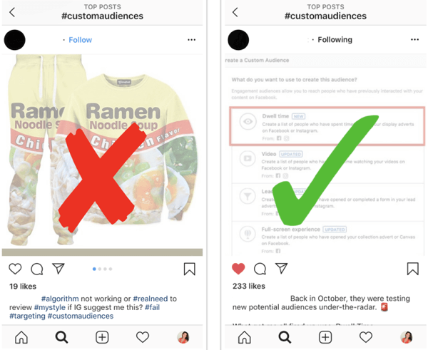 Kuidas oma Instagrami strateegiliselt kasvatada, järgige 12. sammu, leidke asjakohased näidispostitused, heade ja halbade postituste näited