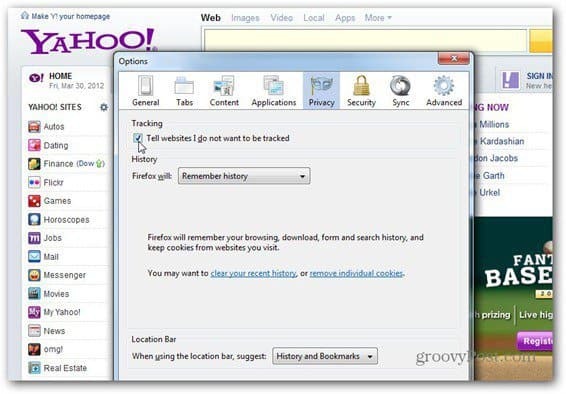 Yahoo omaksvõtted ei jälgi: kuidas seda lubada