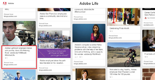 Adobe töötaja lugu pinterestis