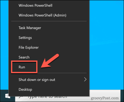 Käivitage Run Windows 10-s