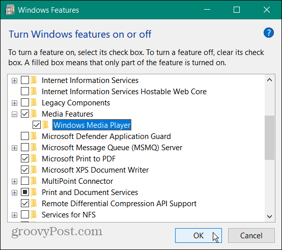 Esitage VOB-faili Windows 10-s