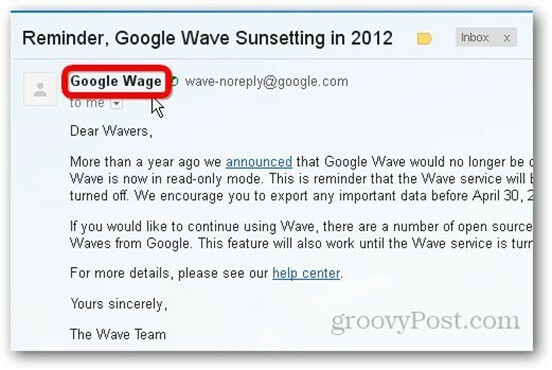 Google'i laine hüvasti jättes 30. aprillil