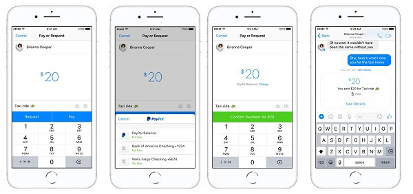 Facebook Messenger ja PayPal integreerivad rakendusesiseseid peer-to-peer makseid USA-s.