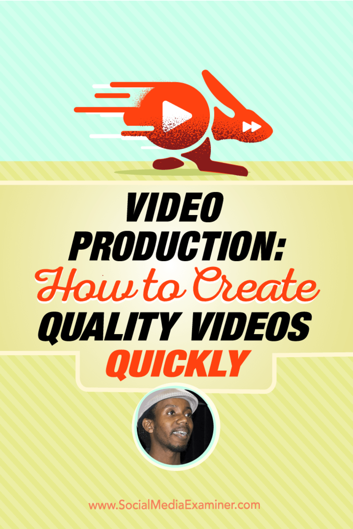 Video tootmine: kuidas kvaliteetseid videoid kiiresti luua: sotsiaalmeedia eksamineerija