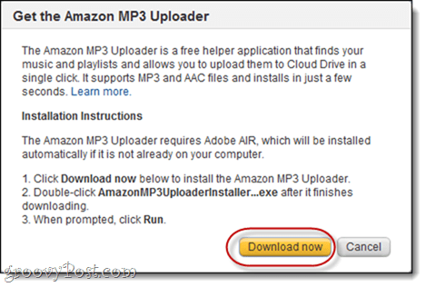 Amazoni MP3-üleslaadija