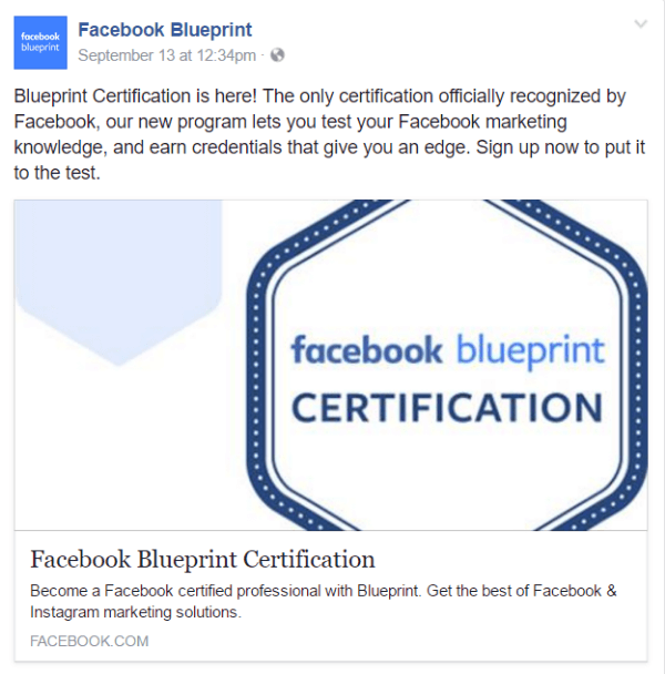 facebooki projekti sertifikaat