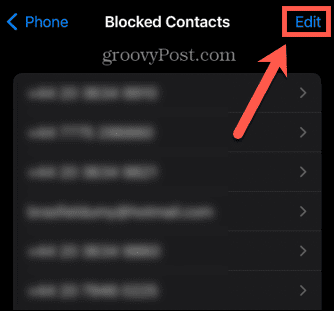 iphone muutke blokeeritud kontakte