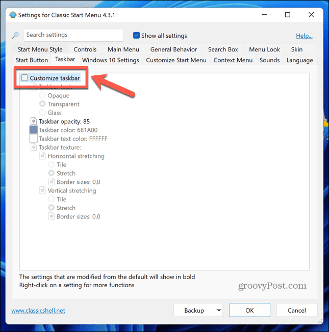 Windows 11 klassikalise kesta kohandamine tegumiriba